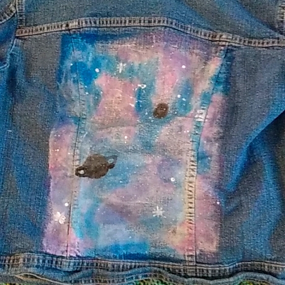 ONE OF A KIND galaxy painted jacket - Picture 3 of 3
